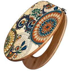 Design WC-Sitz Bambus Holz Motiv | banjado