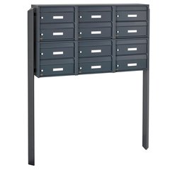 Burg-Wächter Dual Standbriefkasten 12 Parteien Farbe anthrazit | banjado