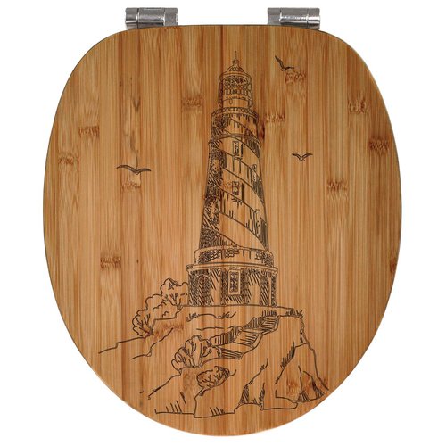 Design WC-Sitz Bambus Absenkautomatik Gravur | banjado