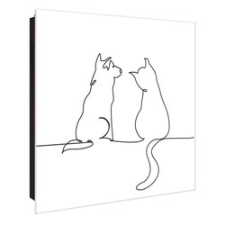 Schlüsselkasten Glas Motiv Katzen-Hunde-Freundschaft | banjado