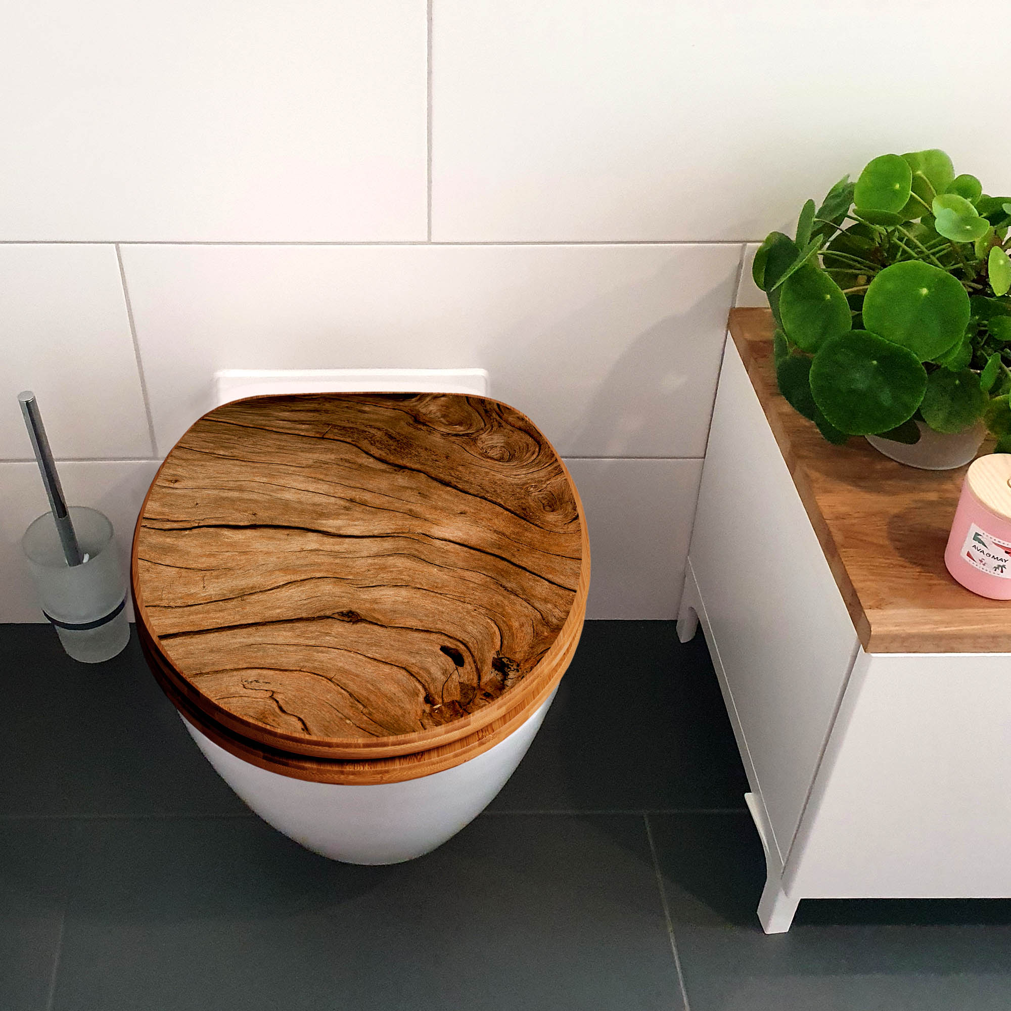 banjado Holz WC-Sitz Bambus mit Absenkautomatik Toilettendeckel Klodeckel  Motiv | eBay.de